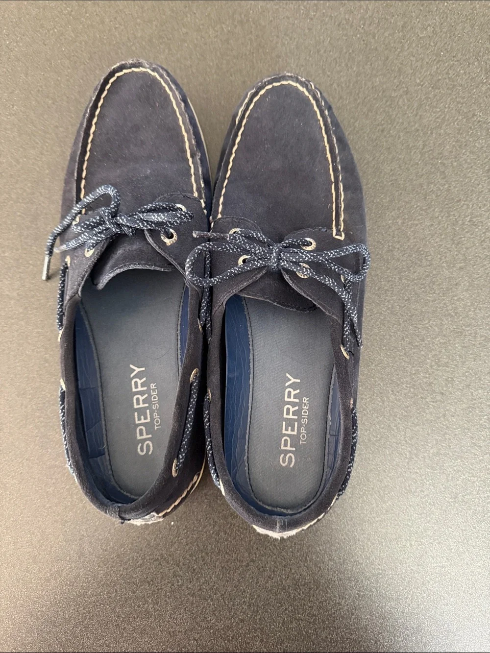 Sperry Men’s Dark Navy Suede Boat Shoes